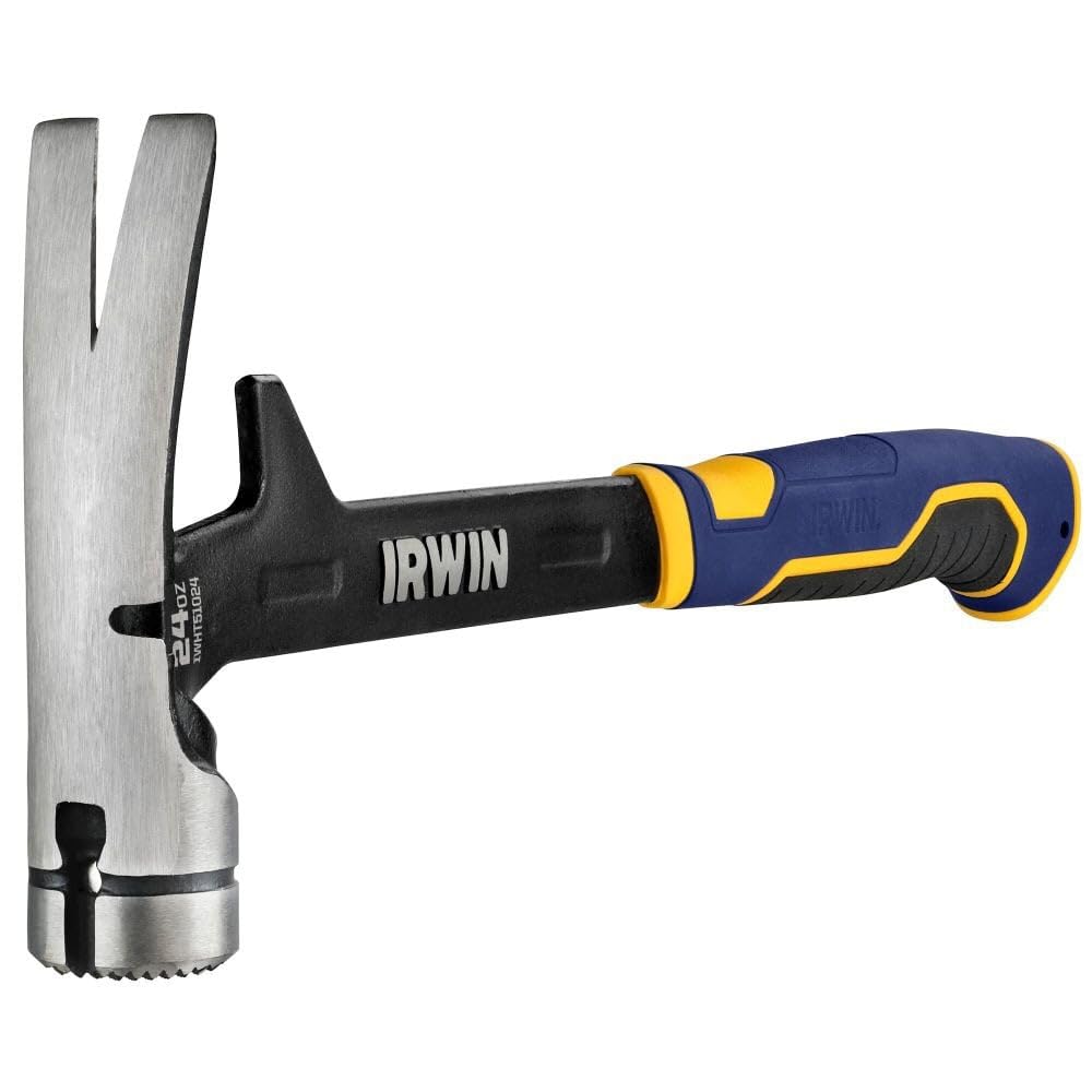 IRWIN Framing Hammer, 24oz Steel Demolition Hammer with Magnetic Nail Starter (IWHT51024)