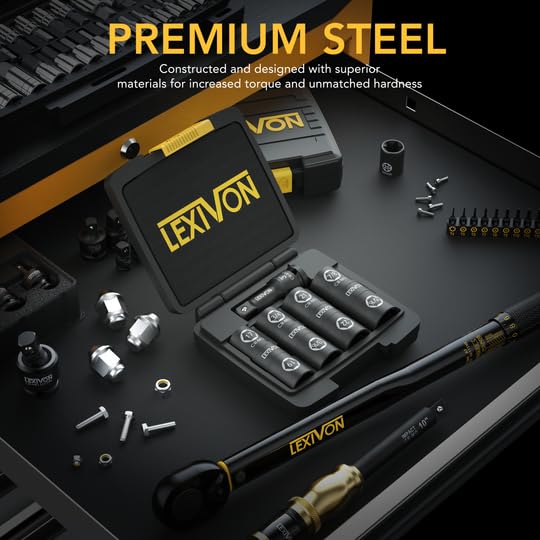 LEXIVON 1/2" Drive Lug Nut Impact Socket Set, 8-in-4 Flip Design, Inch & Metric Fit, Cr-Mo Steel Full Impact Grade (LX-110)