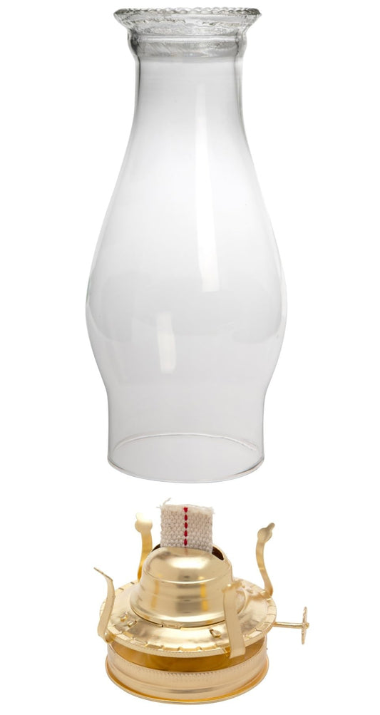 Creative Hobbies Mason Jar Oil Lamp Burner & Chimney Set - Rustic Design, Universal Fit - Perfect for Farmhouse & Vintage Décor