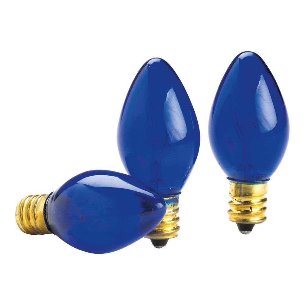 Rite-Lite Judaica Blue Electric Menorah Bulbs, Box 0f 9