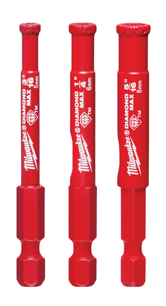 Milwaukee 49-56-0500 Diamond Max Diamond Grit Hole Saw 3 Piece Set 49560500 0