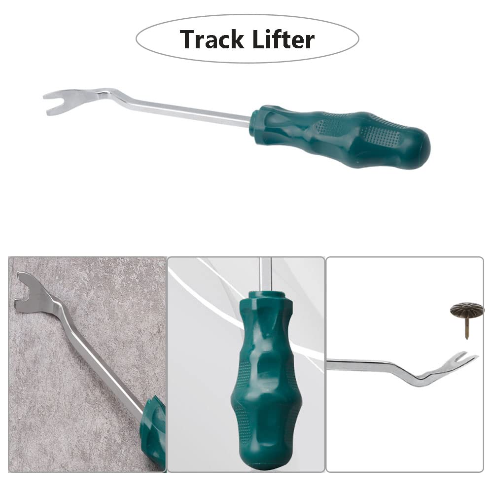 5-Piece Upholstery Tack Tool Set with Double-Faced Mallet, 2 Rubber Heads, Tack Lifter & Pliers for Sofa, Chair, Bed Furniture