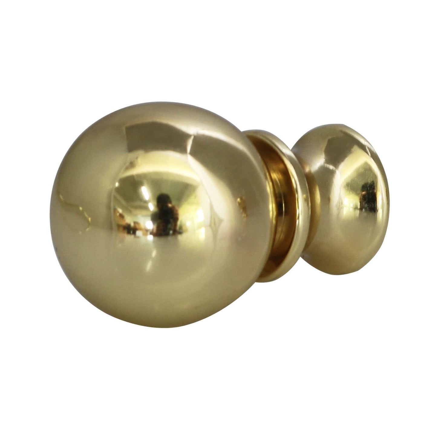 DGBRSM 2PCS 1-1/2 Inch Lamp Finial Small Spherical Lamp Finishes for Lampshades, Polished Brass