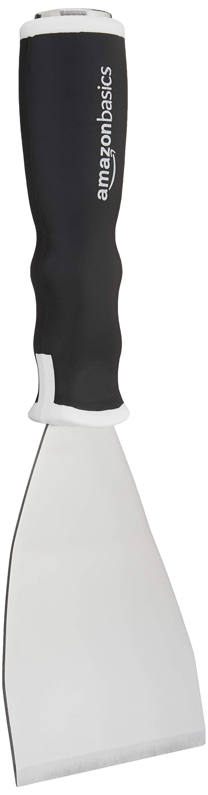 Amazon Basics Soft Grip Bent Scraper with Pole Socket, Heavy-Duty Hammer End for High-Reach Scraping, 3"