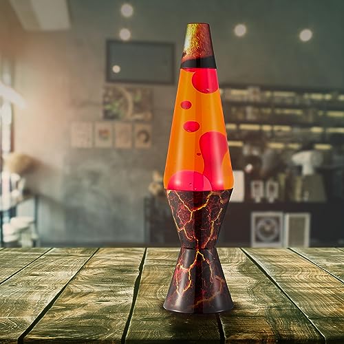 The Original Lava® Lamp - 14.5" Volcanic Crags - Classic Liquid Motion Lamp - Red Wax and Orange Liquid - #2078 (Amazon Exclusive)