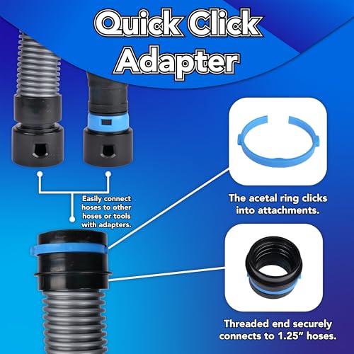 Quick Click Expanded Multi-Brand Power Tool Adapter Set for Dust Collection