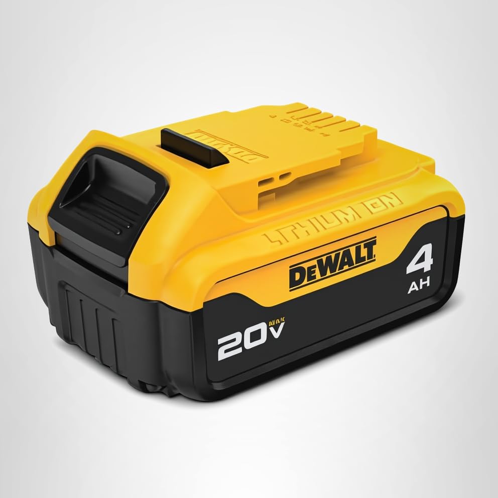 DEWALT 20V MAX Lithium Ion Battery, 2 Ah and 4 Ah, 4-Pack, Fuel Gauge LED Charge Indicators (DCB324-4)