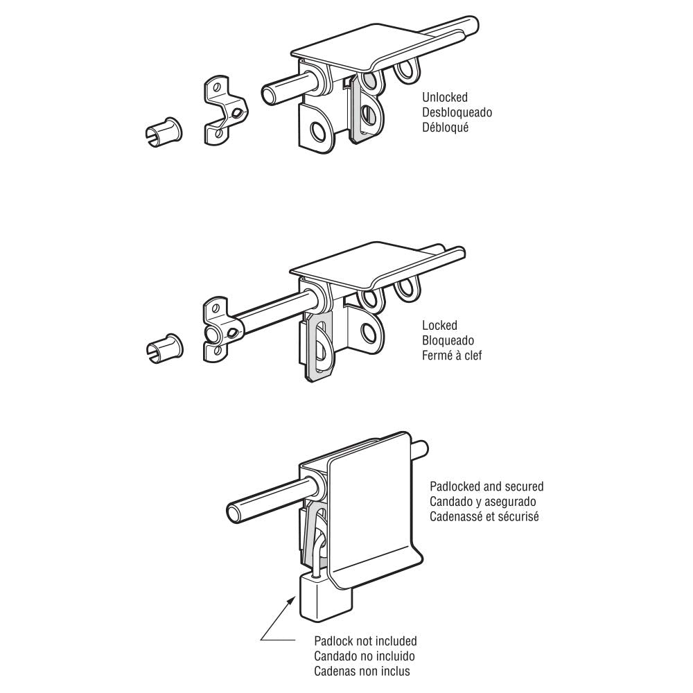 Prime-Line GD 52241 Garage and Shed Lock, Tamper-Proof (Single Pack), Zinc