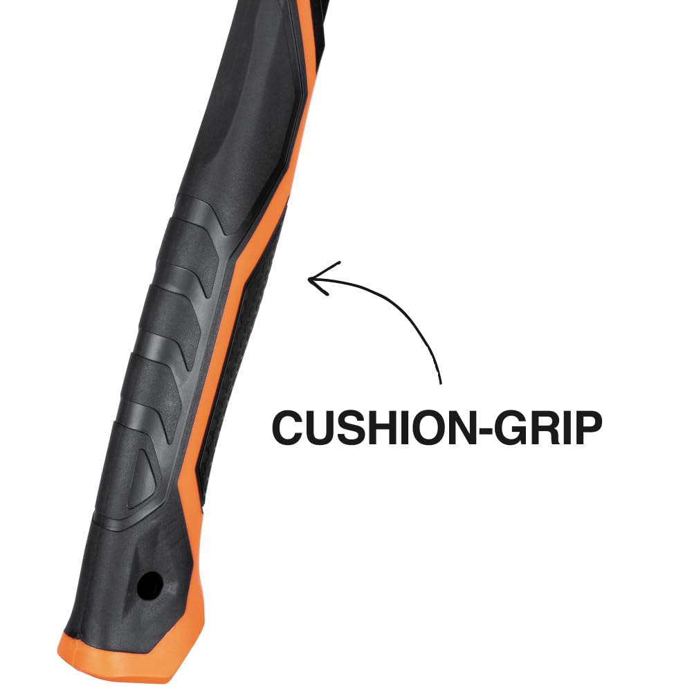 Klein Tools H80922SM Milled Face Framing Hammer with Straight Claw, 22-Ounce Forged Steel, Magnetic Nail Starter and Extra-Large Squared Strike Face