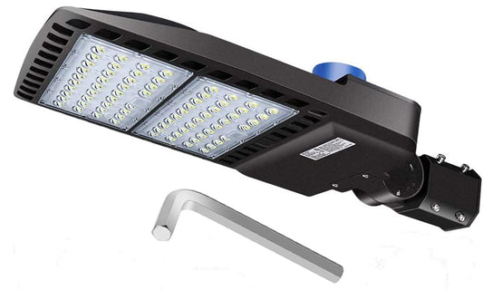 ledmo 200W LED Parking Lot Light, 5000K 26000LM, Waterproof Shoebox Floodlight, Dusk-to-Dawn, Slip Fitter for Outdoor Commercial Areas