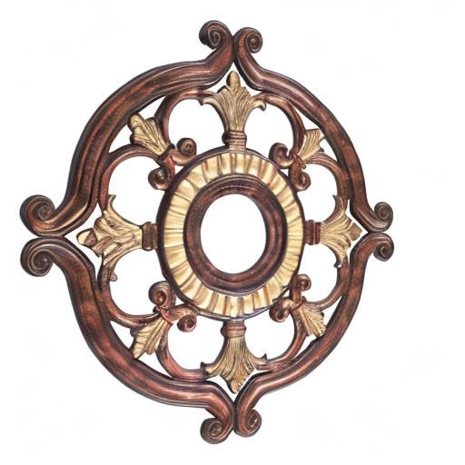 Livex Lighting 8216-63 Ceiling Medallion in Verona Bronze with Aged Gold Leaf Accents 0.1 x 0.1 x 1.5