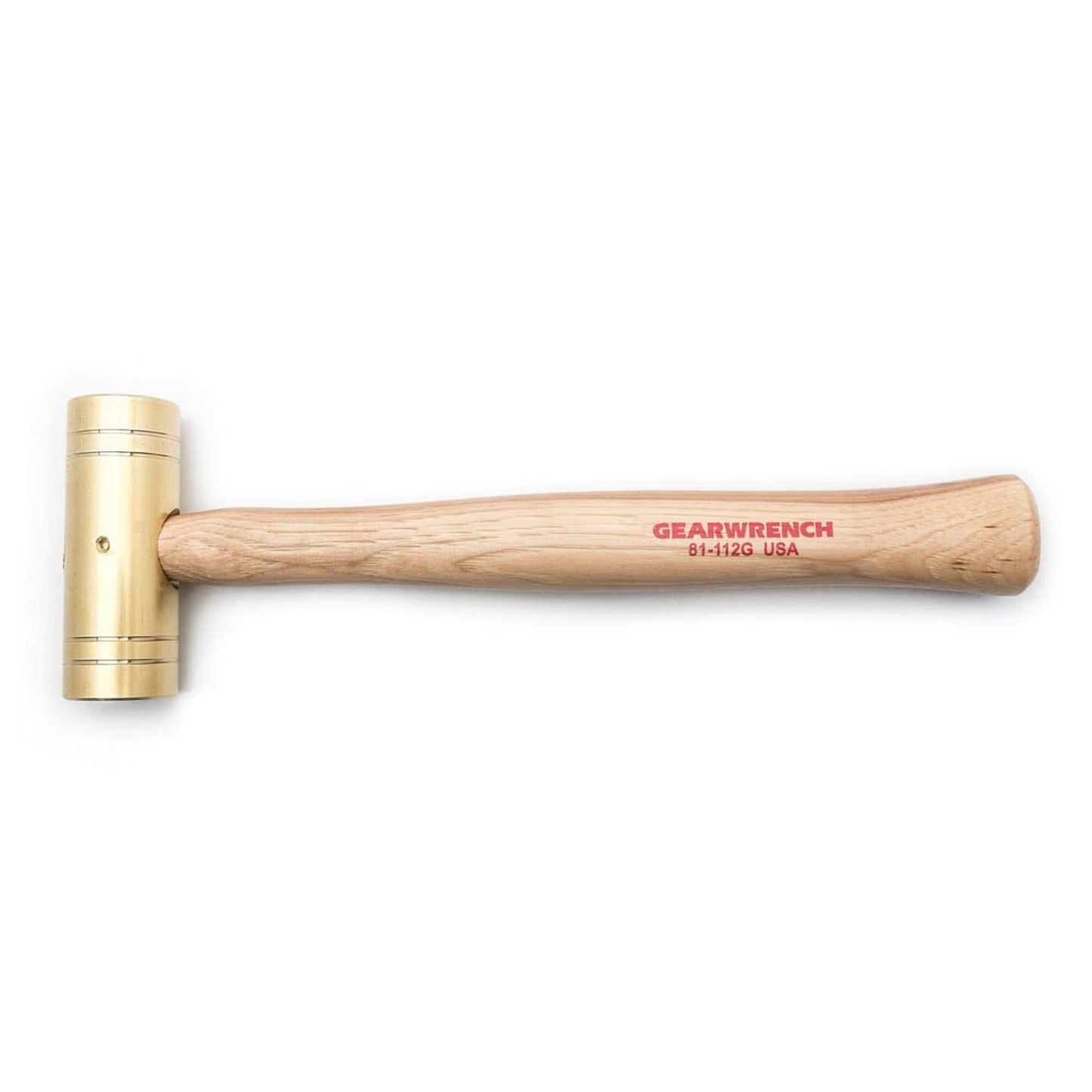 GEARWRENCH Brass Hammer with Hickory Handle, 2 lb. - 81-112G, Gold