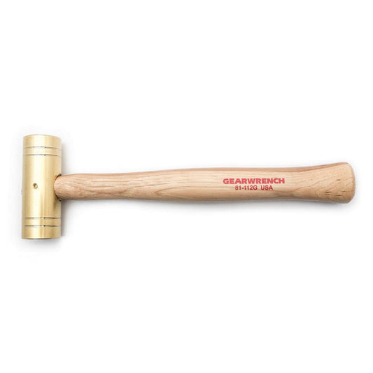 GEARWRENCH Brass Hammer with Hickory Handle, 2 lb. - 81-112G, Gold