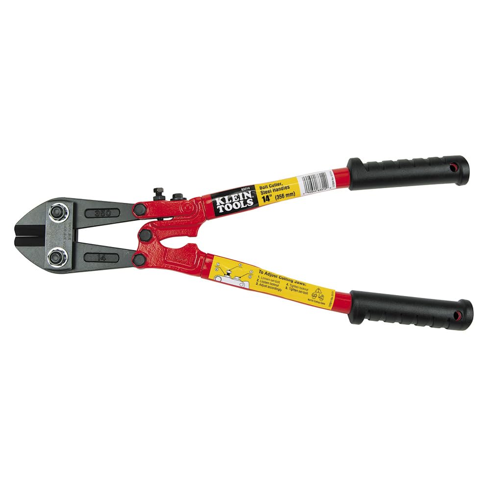 Klein Tools 63314 Bolt Cutter, Steel Handle, 14-Inch