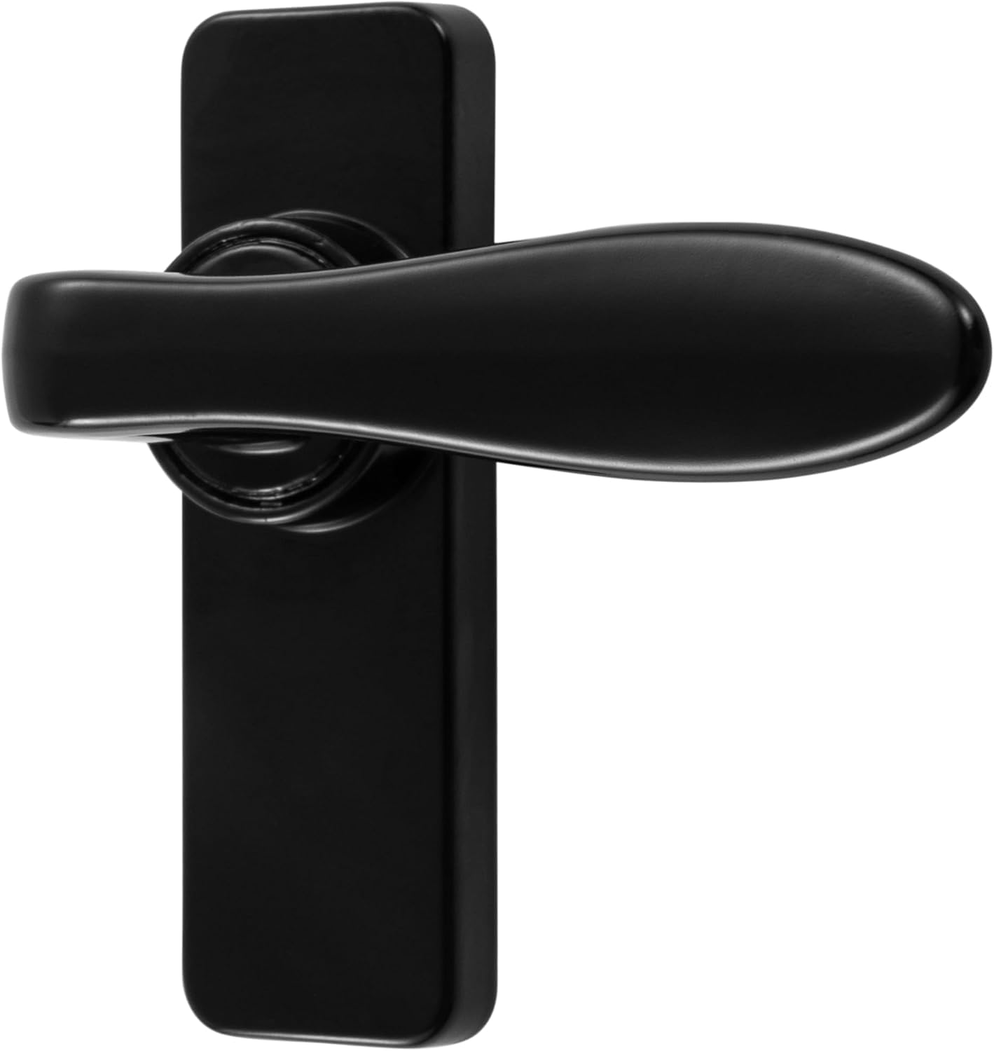 Ideal Security in-Swinging Storm Door Handle Set – for Inward-Opening Storm & Screen Doors ONLY – Surface Mount, Locking Inside Latch, Black