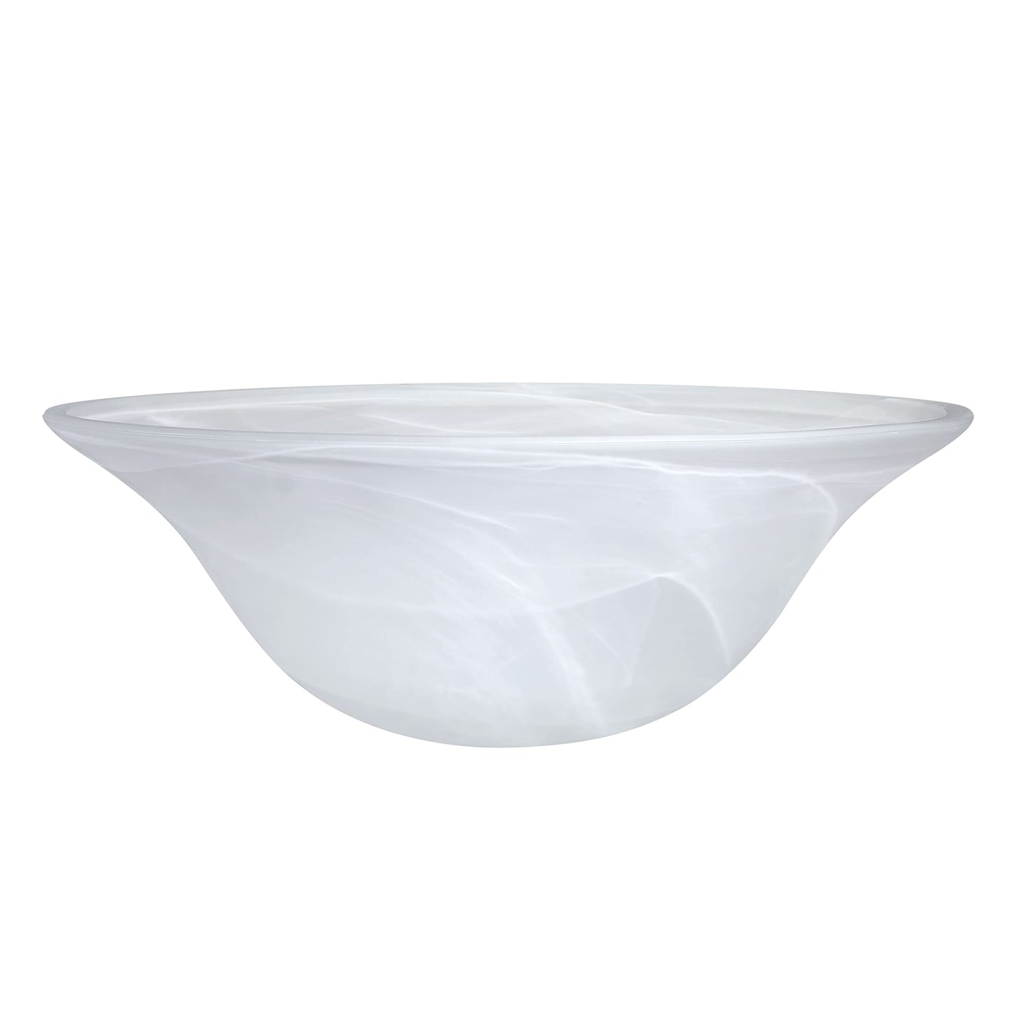 Aspen Creative 23140-11 Etched Alabaster Glass Shade for Medium Base Torchiere, Swag & Pendant Lamps, 15.5" Dia x 5.5" H, 1 Pack