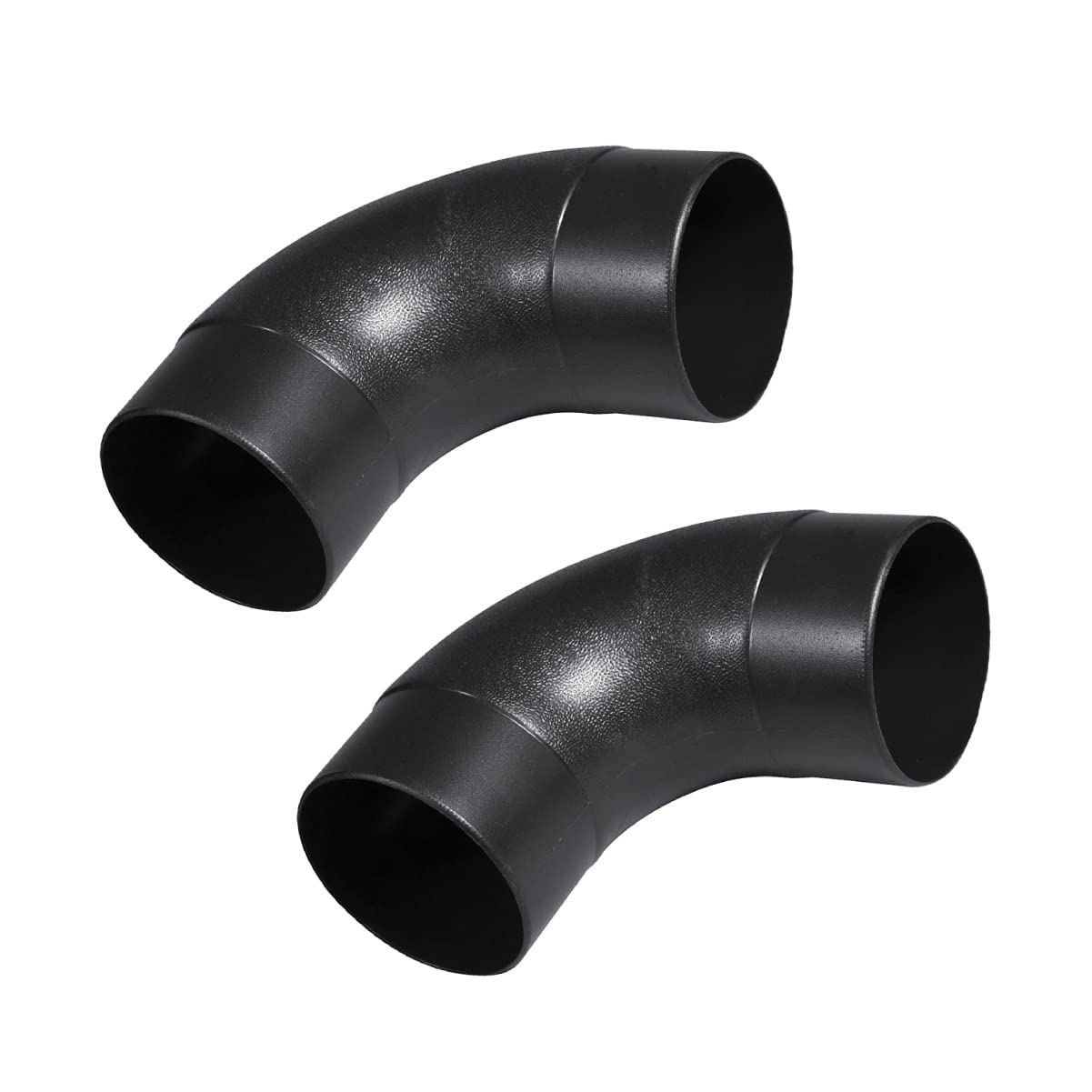 POWERTEC 70105-P2 4 In. 90 Degree Elbow - ABS Plastic Right Angle Dust Collector Connector