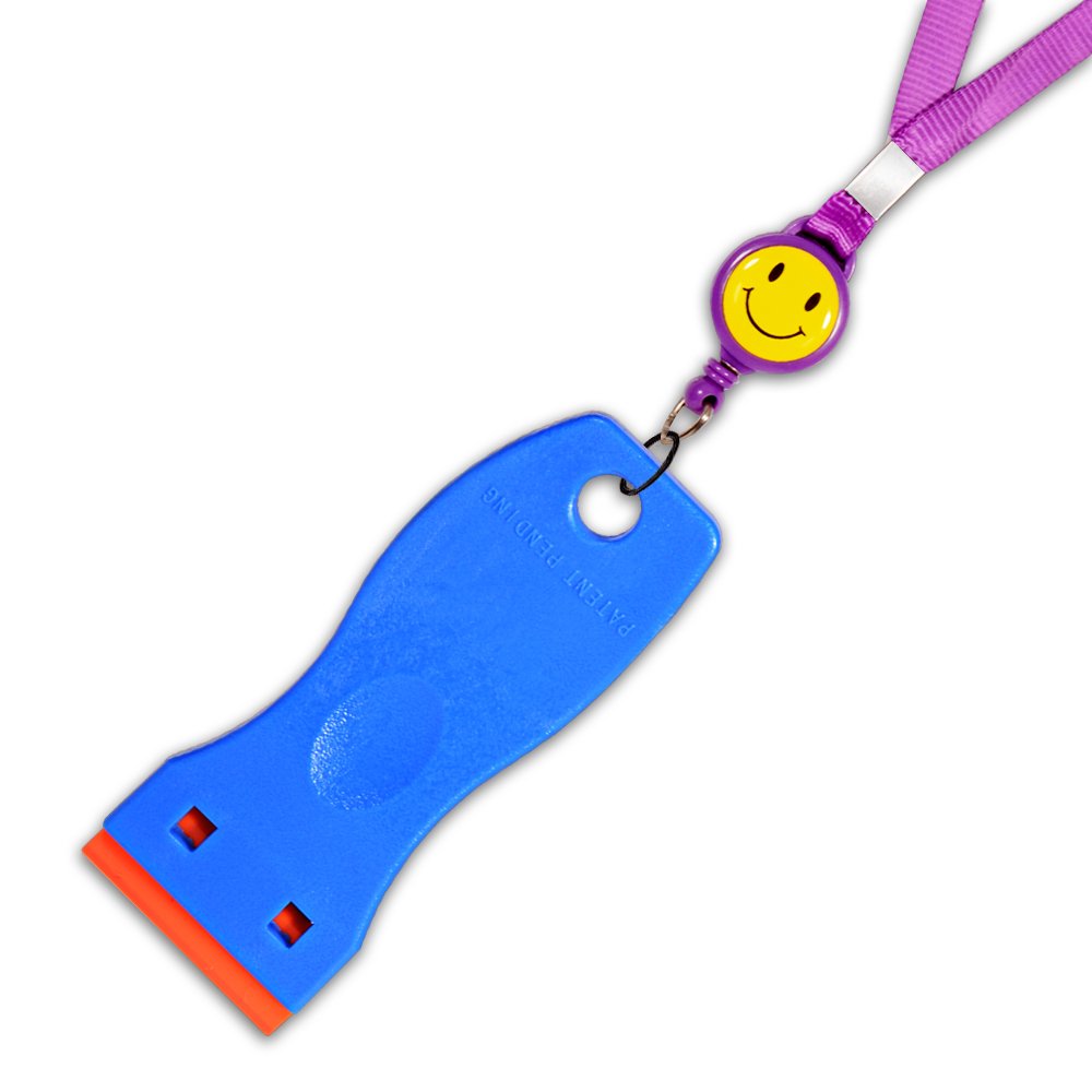 EHDIS 1.5" Plastic Razor Scraper with 10pcs Double Edged Plastic Blades for Removing Labels Stickers Decals on Glass Windows