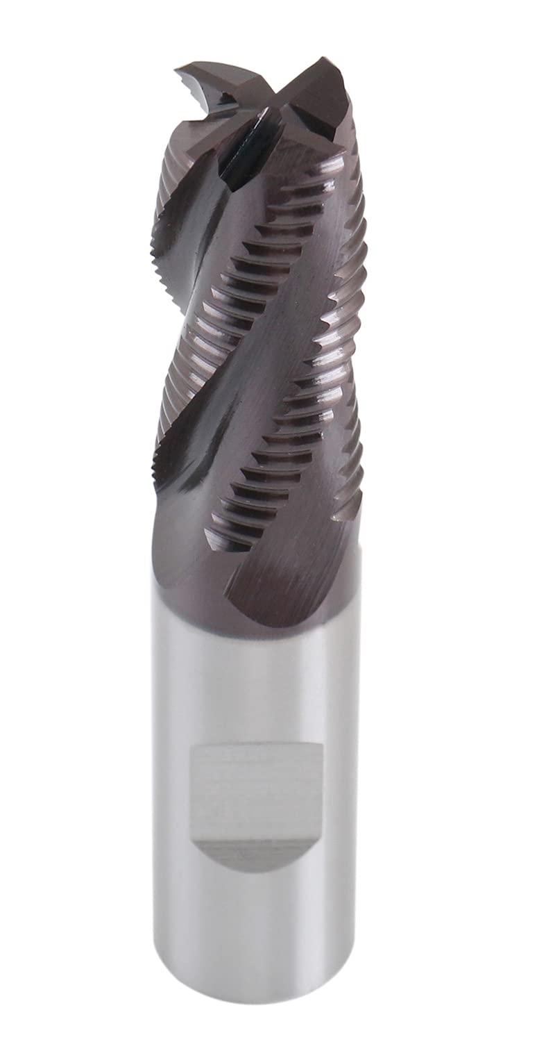 Accusize Industrial Tools Standard Tooth M42 8% Cobalt Tialn Roughing End Mill, 3/4'' by 3/4'' by 1-5/8'' Flt Length, 1102-0034