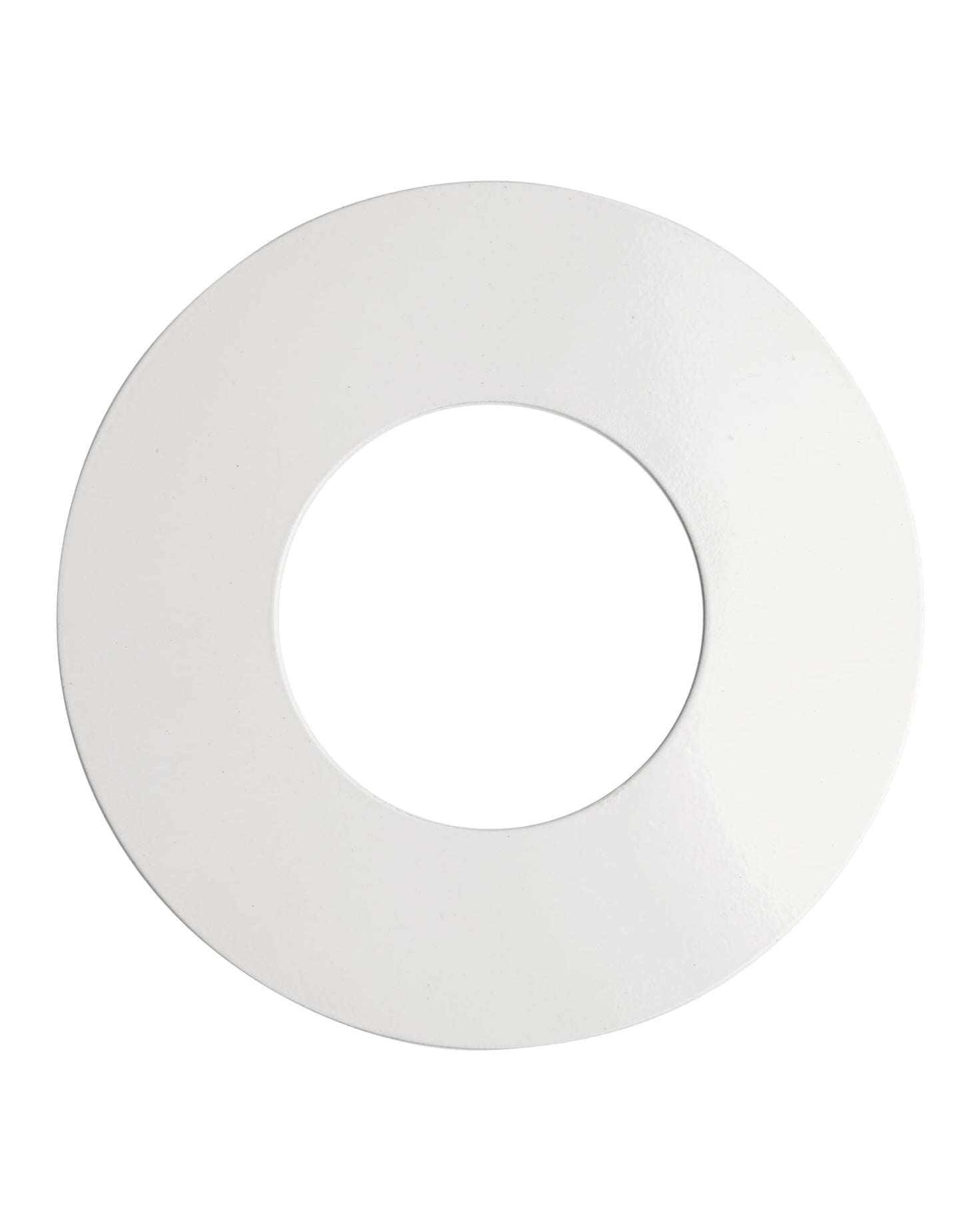Can Converter Ceiling Medallion for 5" & 6" Recessed Lights – White Steel Decorative Cover Plate for Chandeliers & Pendants