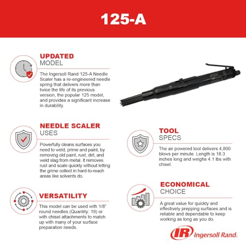 Ingersoll Rand 125-A Air Needle Scaler with 1/8-Inch Stroke