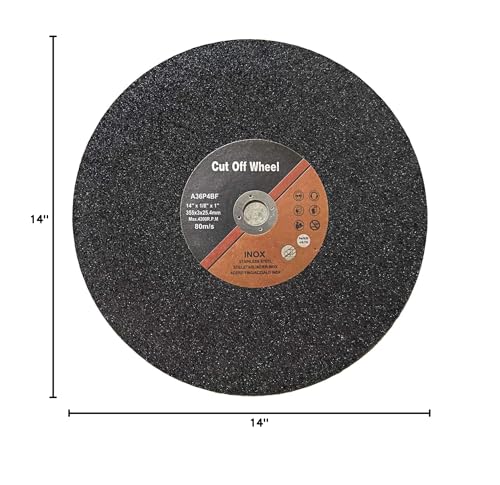 14-Inch 10-Pack Abrasive Cut Off Blades, Metal Cutting, Chop Saw Blades