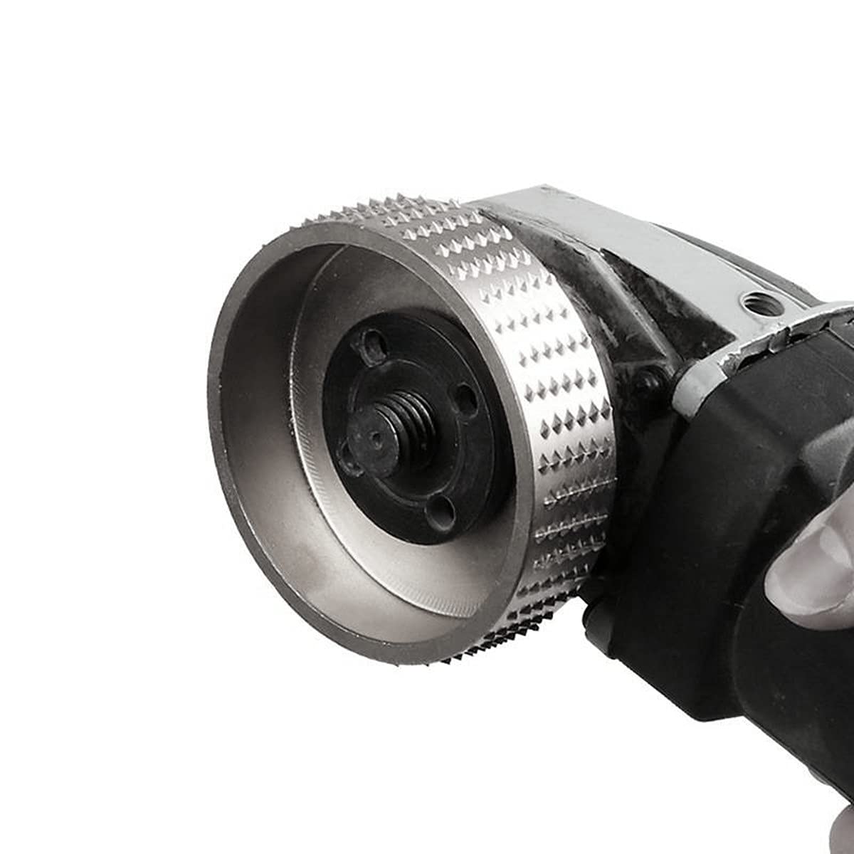 Szliyands Wood Carving Disc, Tungsten Carbide Grinder Shaping & Sanding Wheel, Bore Attachment for Angle Grinder, Silver