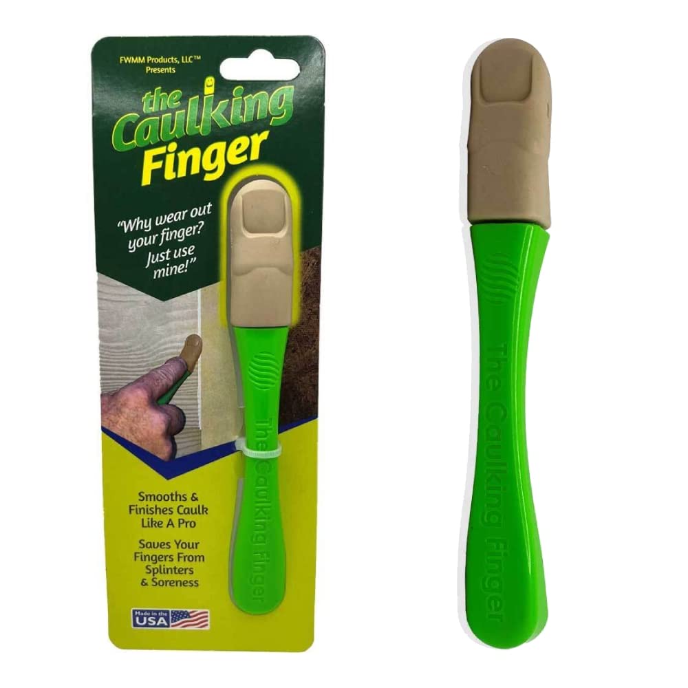 The Caulking Finger - Durable Caulk Smoothing Tool with Comfort Grip for Smooth Professional Finish, Easy & Finger-Friendly