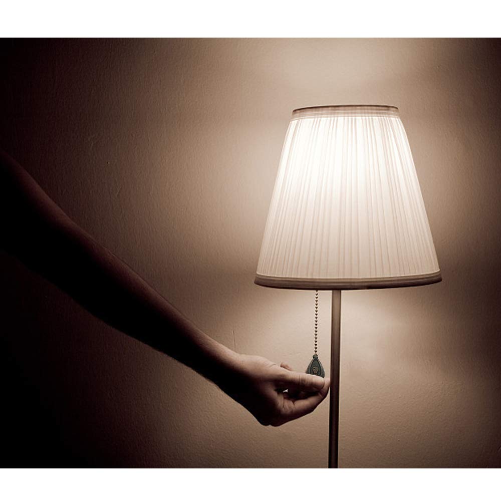 Dotlite Bronze Ceiling Fan Pull Chain Set, 12" Beaded Ball Extender with Connector, Decorative Pendant for Fan & Light, 2 Pack