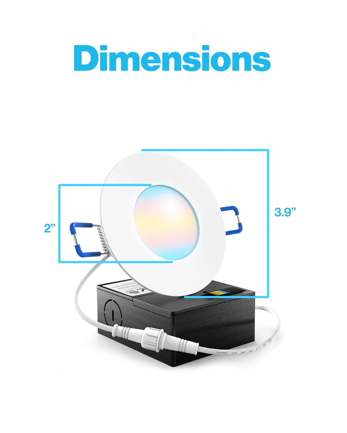 Sunco 6-Pack 3" Recessed LED Lights, Ultra-Thin, 500LM 8W (50W), Dimmable, Canless, 2700K-6000K, Wafer Thin Ceiling Lighting