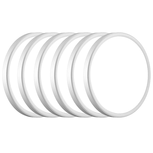 WKONCLDY 6-Pack 12" 3200lm LED Flush Mount Ceiling Light, Super Slim 5000K Daylight for Bedroom, Living Room, Dining, Garage & Office