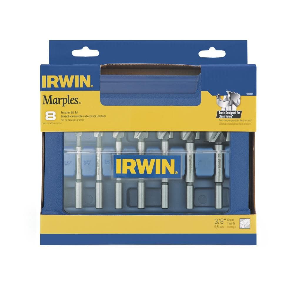 Irwin Tools IRWIN Marples Forstner Bit Set, Wood Drilling, 8 Piece (1966892)