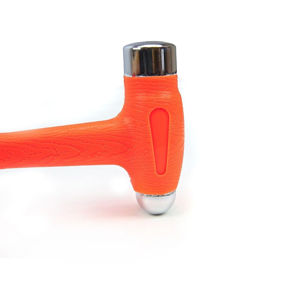 XtremepowerUS 32oz Dead Blow Hammer Dual Head 2lbs Ball Peen Blow Striking Flat Pein Non-Slip Handle, Orange