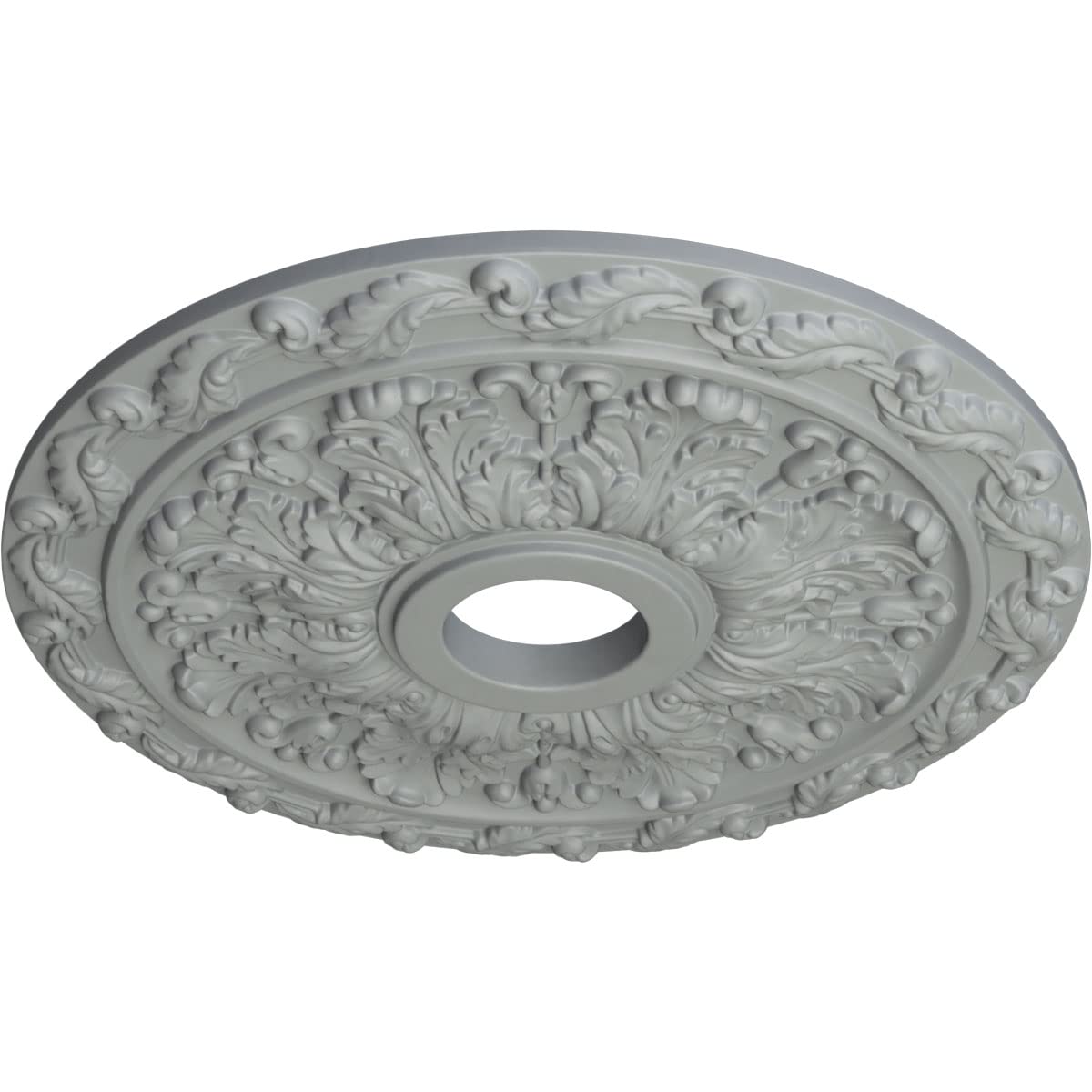 Ekena Millwork CM19SP 19 7/8-Inch OD x 3 5/8-Inch ID x 1 1/4-Inch P Spring Leaf Ceiling Medallion