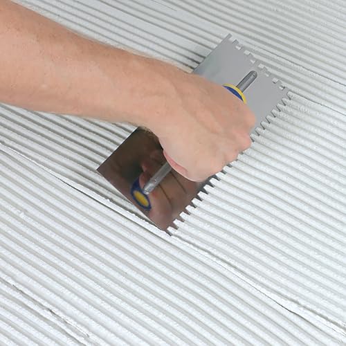 QEP Comfort Grip Stainless Steel Trowel Square Notch 1/4" x 1/4" x 1/4"