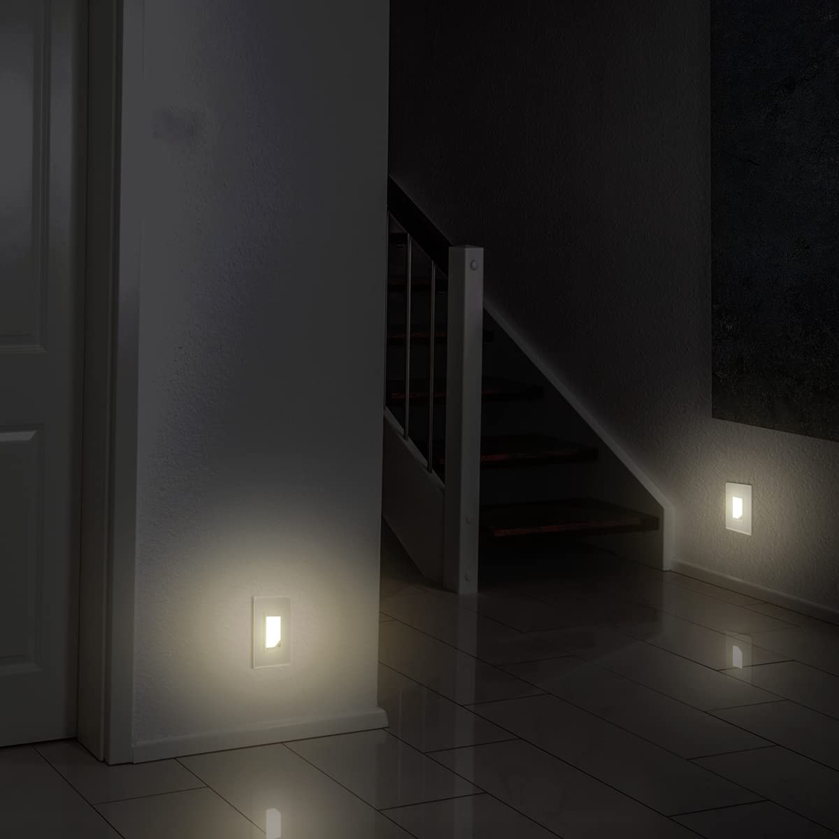 TOPGREENER Full Face LED Decorator Guide Light with Automatic Daylight Sensor, Decorator Night Light, 120VAC/15A, TGLFL-W, White