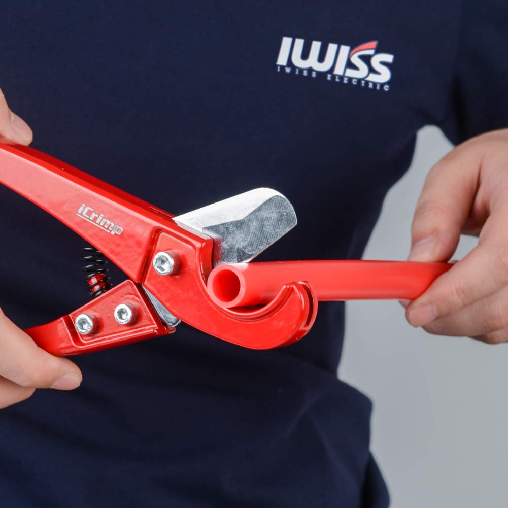 IWISS iCrimp PEX Pipe Cutters Tool for Cutting 1/8"-1" PEX Tubings, NOT for PVC Pipes