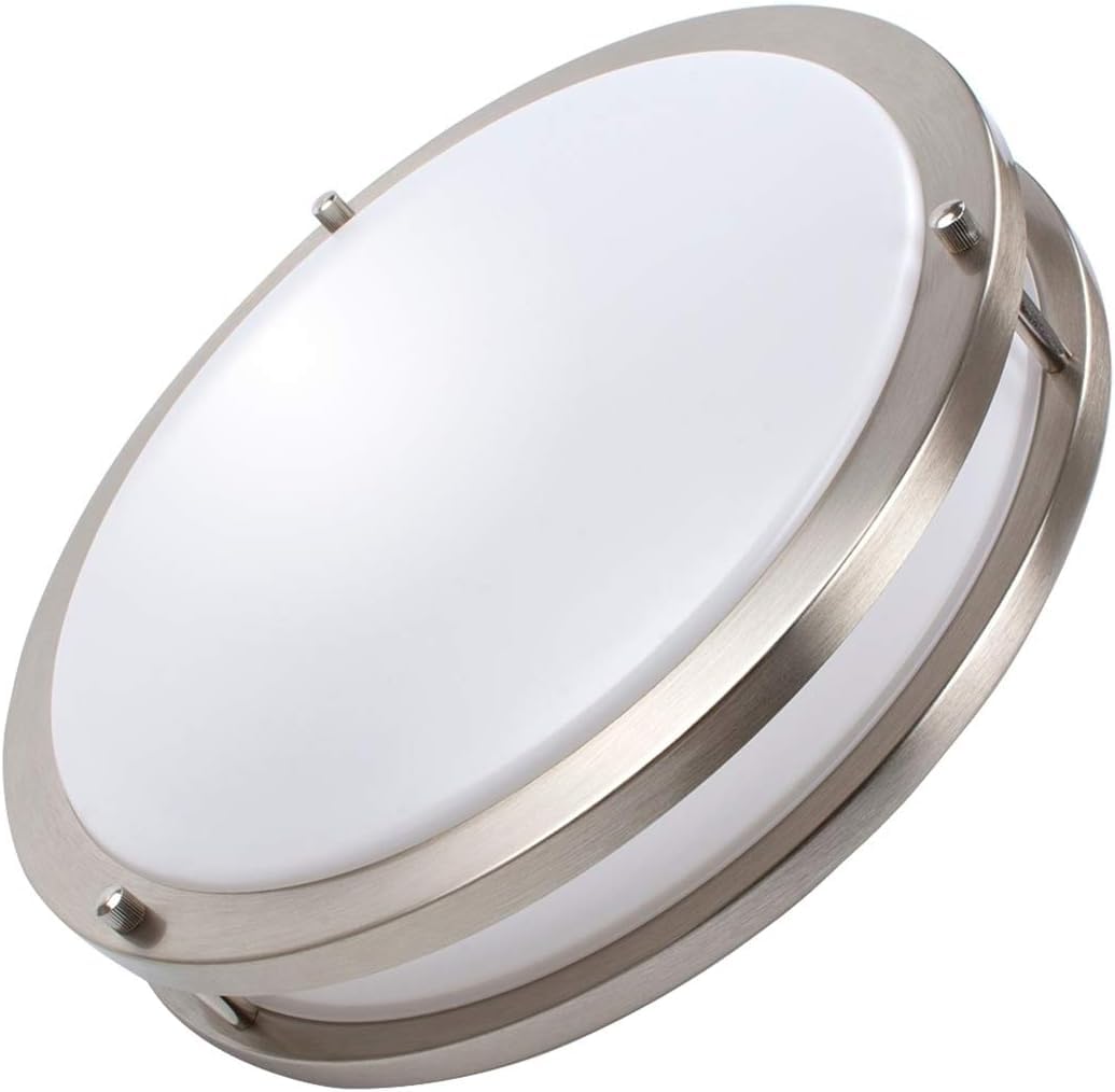 Drosbey 36W Dimmable LED Ceiling Light Fixture, 12" Flush Mount, 4000 Lumens, 5000K Daylight White, Bedroom Kitchen Bathroom