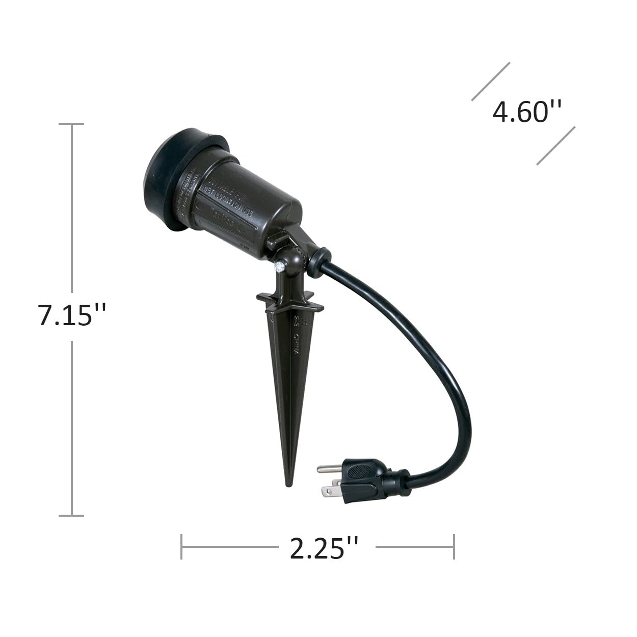 Hubbell-Bell SL101B Portable Spike Light Par 38 Bulb Bronze Finish, 75-150 Watt