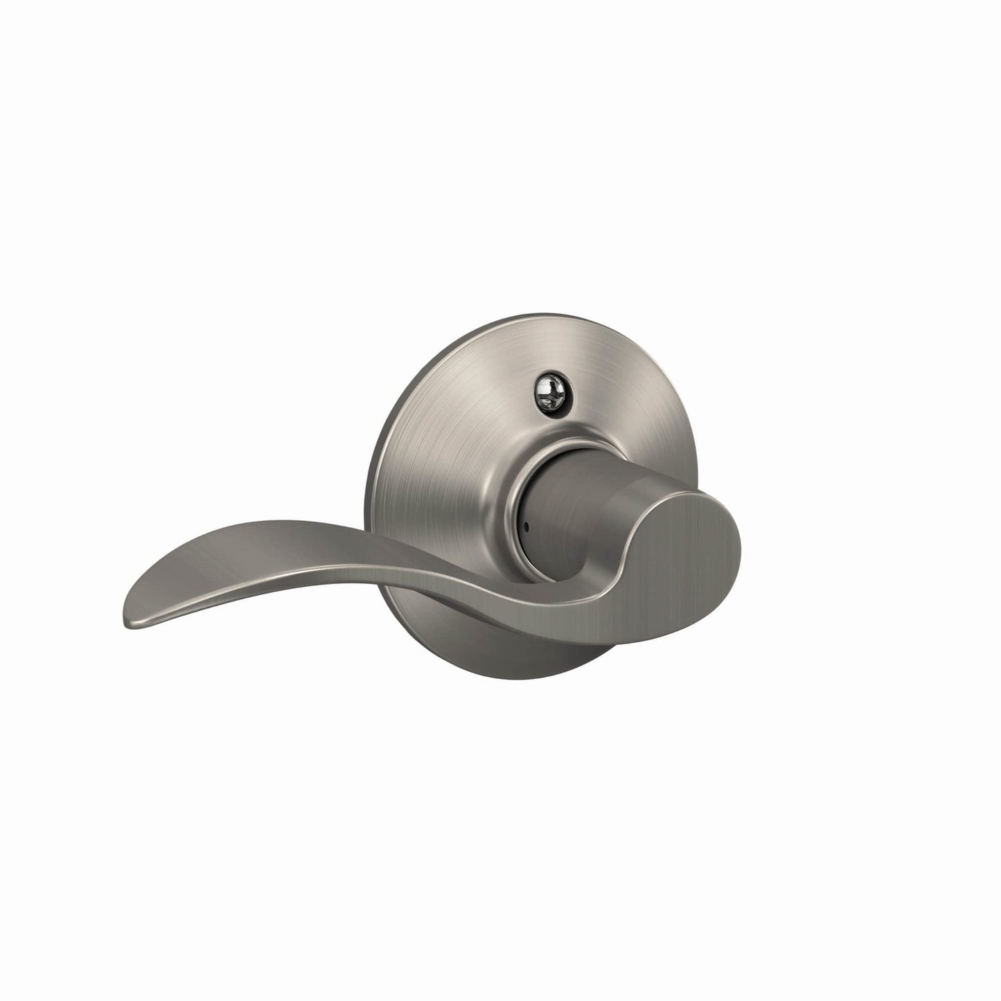 Schlage F10 V ACC 619 Accent Door Lever Hall & Closet Passage Lock, (Pack of 1), Satin Nickel
