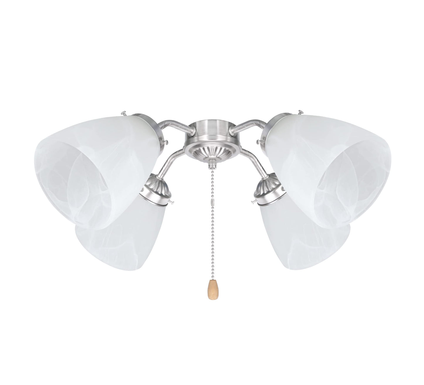 Aspen Creative 23062-4 Alabaster Transitional Style Replacement Glass Shade, 2-1/8" Fitter Size, 4-5/8" High x 4-1/8" Diameter, 4 Pack