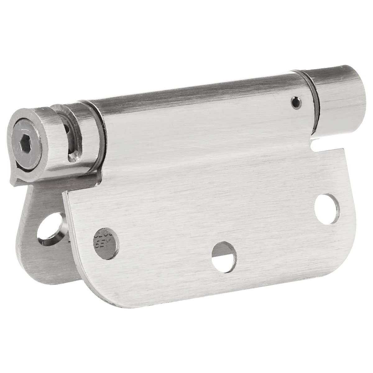 Amazon Basics Self-Closing Door Hinge, 3.5 Inch x 3.5 Inch, 1 Piece, Satin Nickel