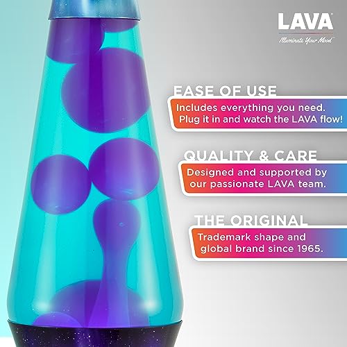 The Original Lava® Lamp - 14.5" Aurora Borealis – Classic Liquid Motion Lamp - Purple Wax and Blue Liquid - Item #2047 (Amazon Exclusive)