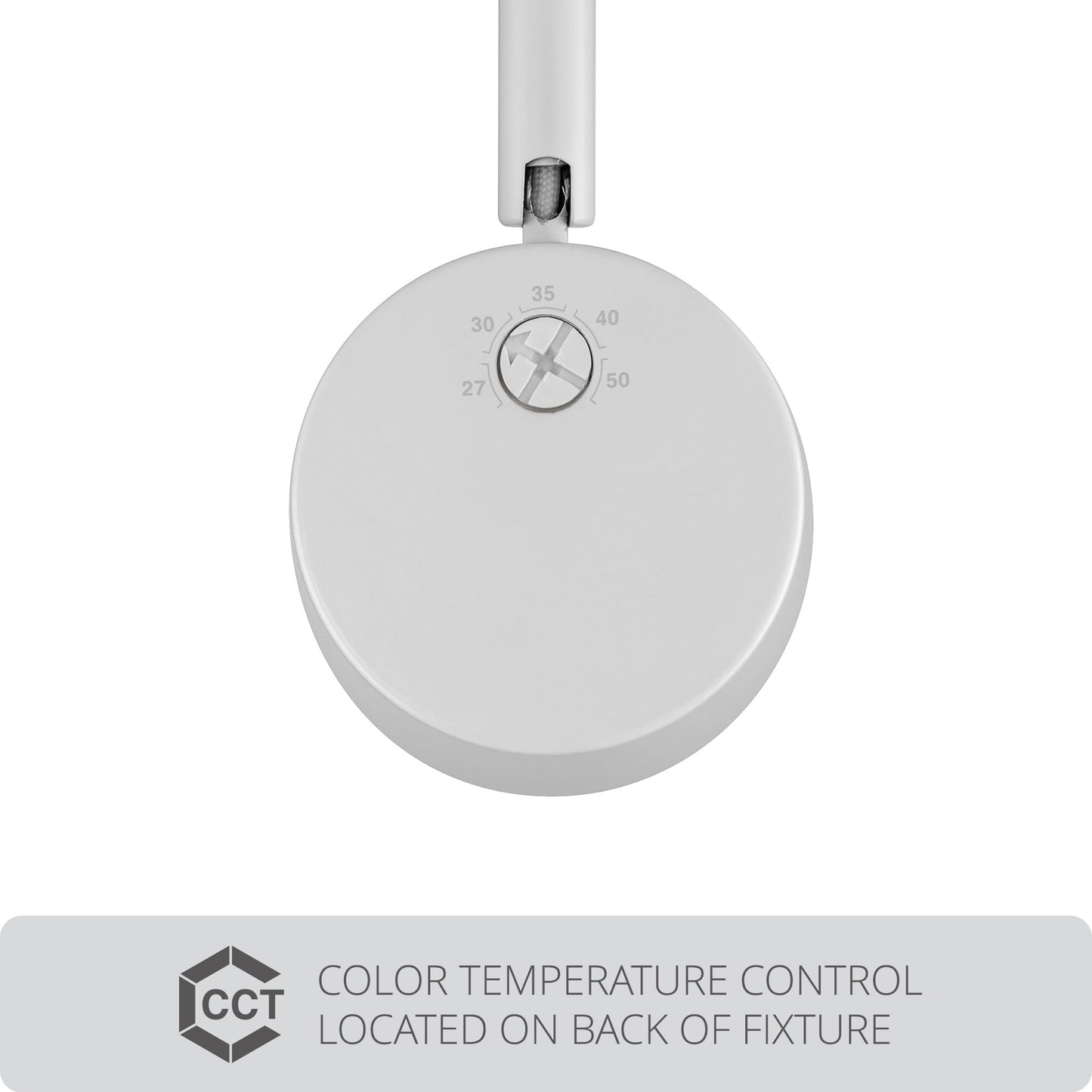 **WAC Lighting Charge 8010 LED 3-Light Track Kit, 27W, 4ft Track, Floating Canopy Feed, 5-CCT Selectable, Dimmable, White**