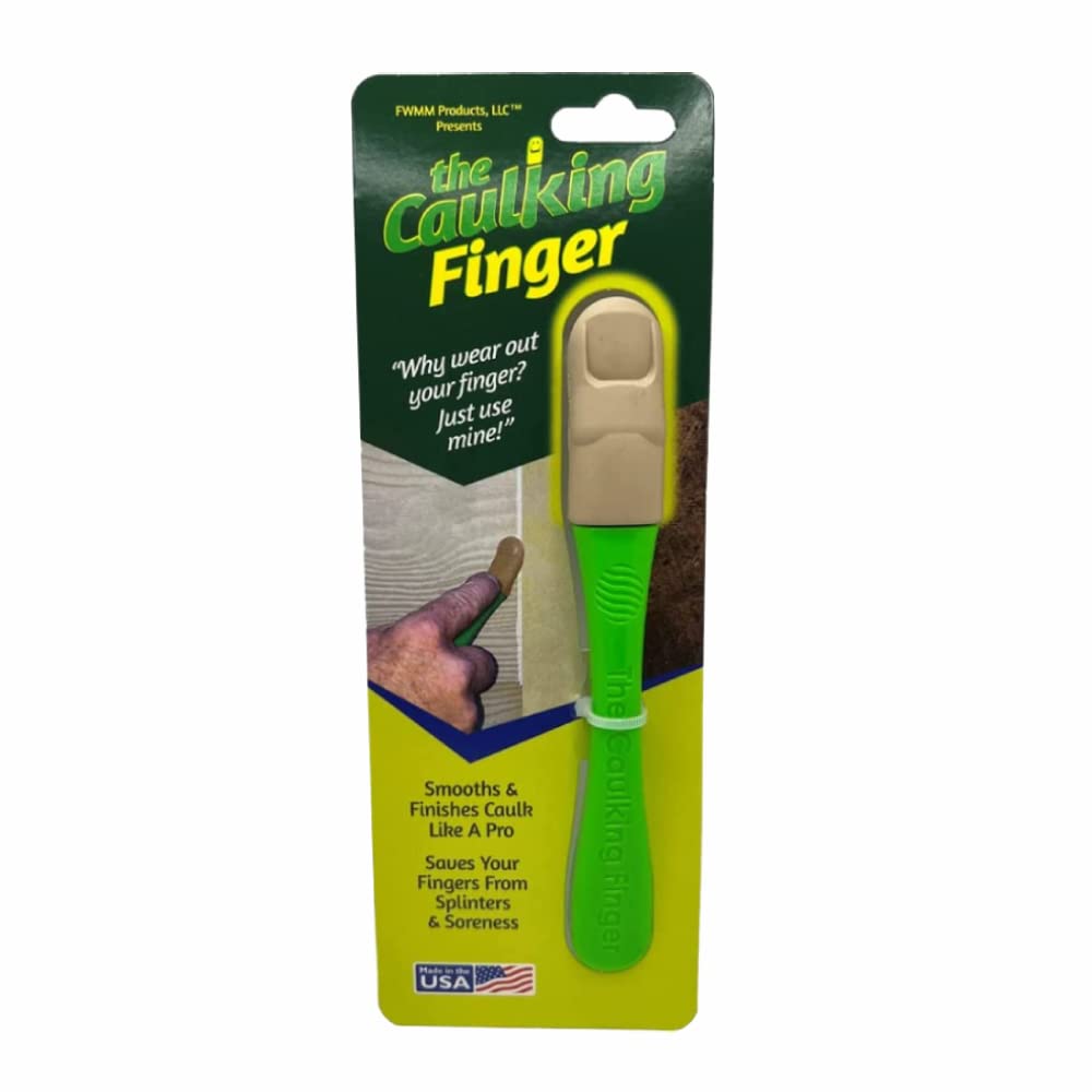The Caulking Finger - Durable Caulk Smoothing Tool with Comfort Grip for Smooth Professional Finish, Easy & Finger-Friendly