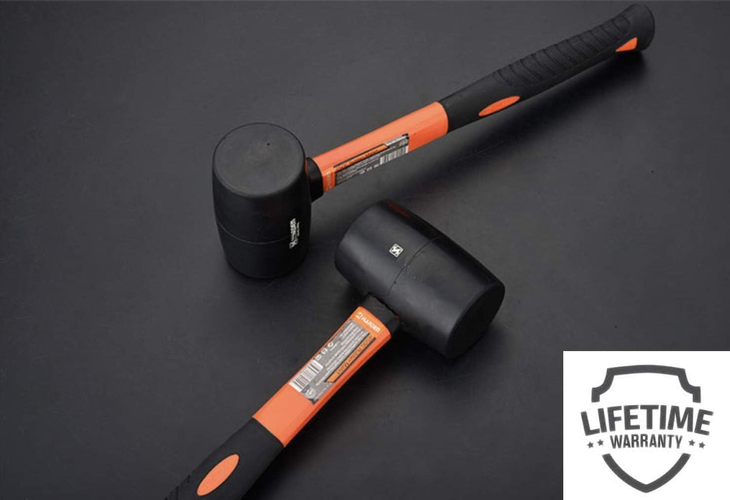 Edward Tools 16oz Rubber Mallet Hammer – Eco-Friendly, Soft Blow Rubber Head for Camping, Flooring, Woodworking, Tent Stakes, Ergonomic Grip