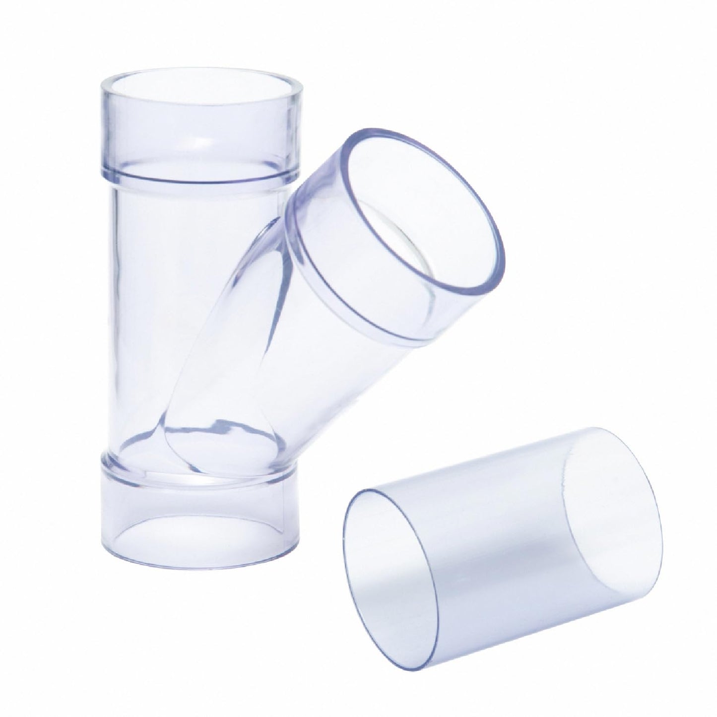 POWERTEC 2-1/2" ID Y Fitting with Splice for 2-1/2" OD Dust Collection Pipes & Hose Connector, 1 Set (70320)