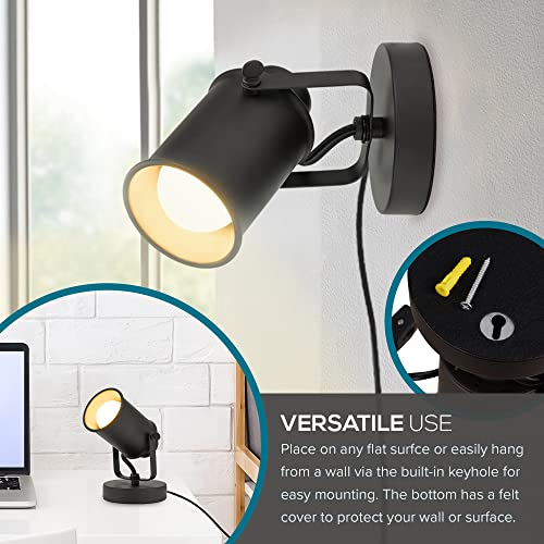 Catalina Lighting Modern Multipurpose Spotlight Desk or Wall Mount Accent Lamp, 6", Dark Bronze, Set of 2