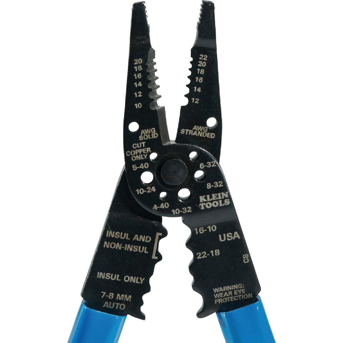 Klein Tools 1010 Multi Tool Long Nose Wire Cutter, Wire Crimper, Stripper and Bolt Cutter Multi-Purpose Electrician Tool, 8-Inch Long