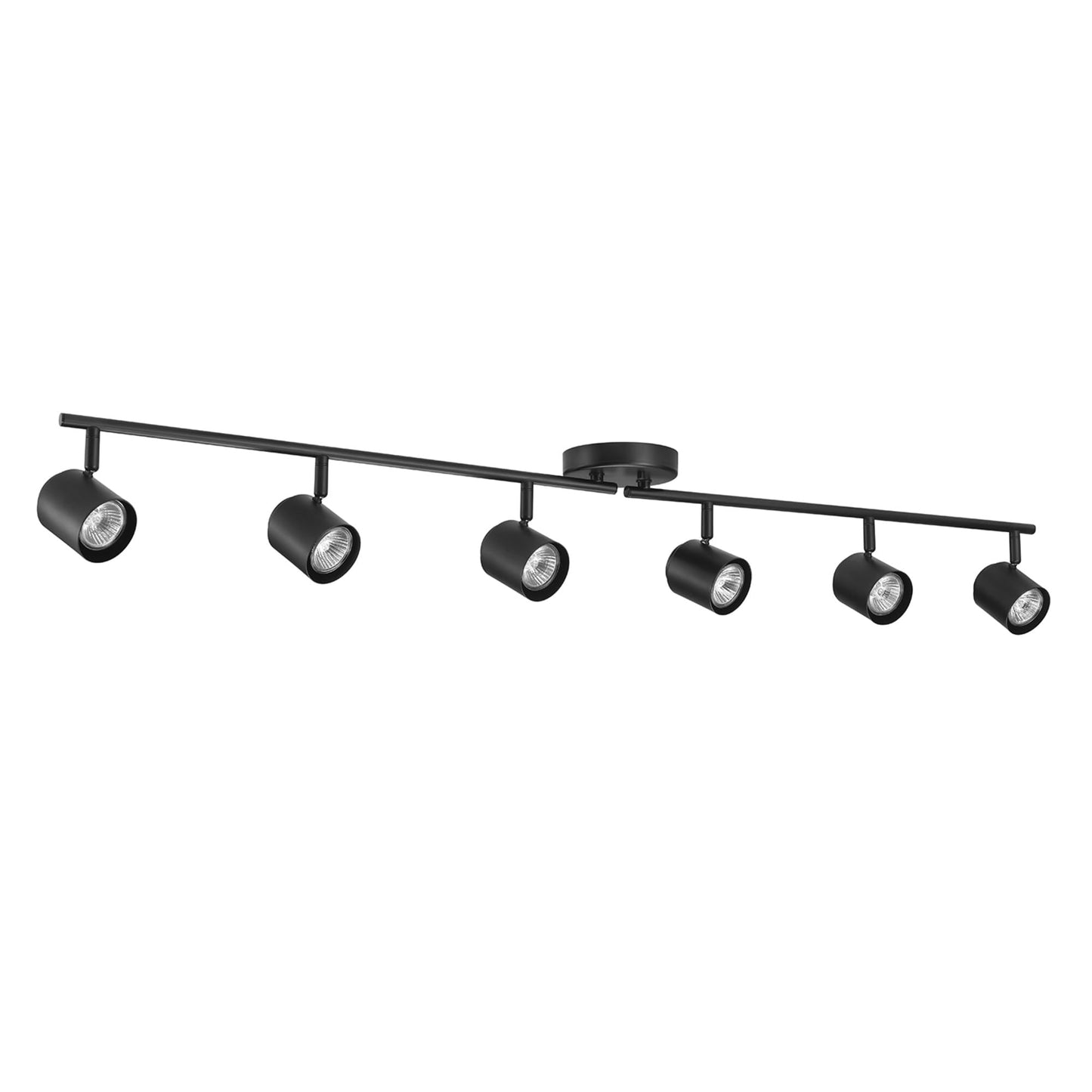 GLOBE Electric 64000167 47" 6-Light Foldable Track Lighting, Matte Black, Pivoting Track Heads, Ceiling Light, Home Improvement